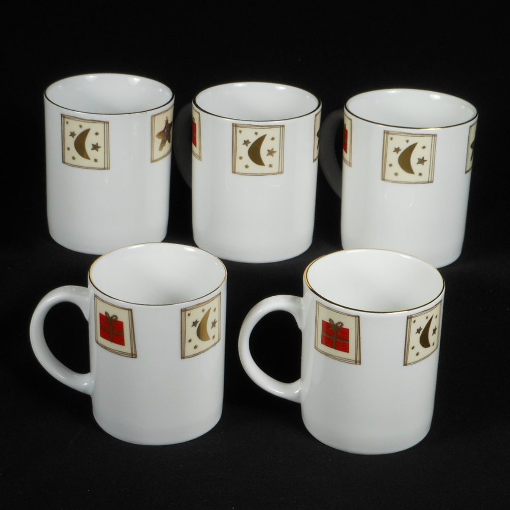 5 beautiful coffee mugs. Monno Bangladash Porcelain for danica